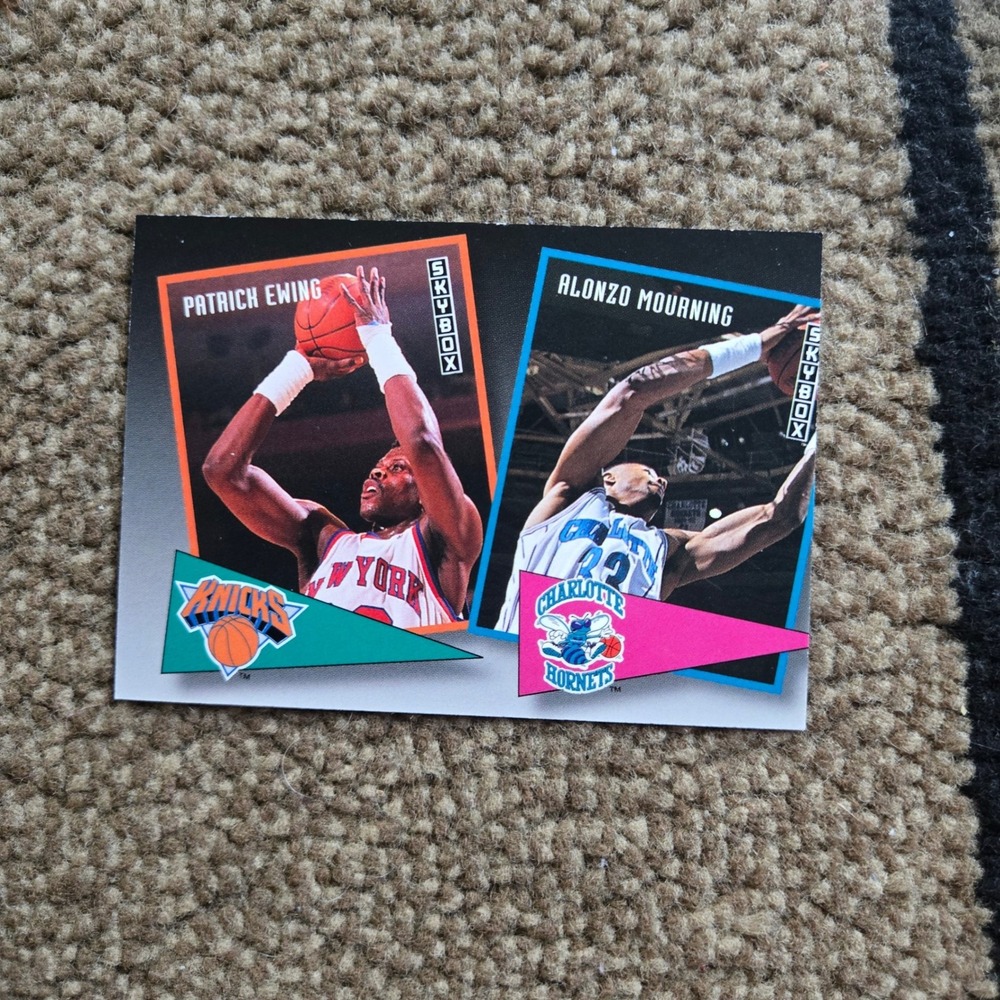 1993 SkyBox Schoolties ST1 Patrick Ewing Alonzo Mourning Basketball Card NBA